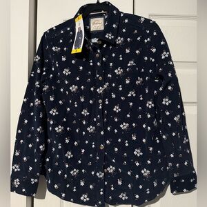 Jachs Girlfriend Women's Mini Corduroy Shirt Button-up, Size Small